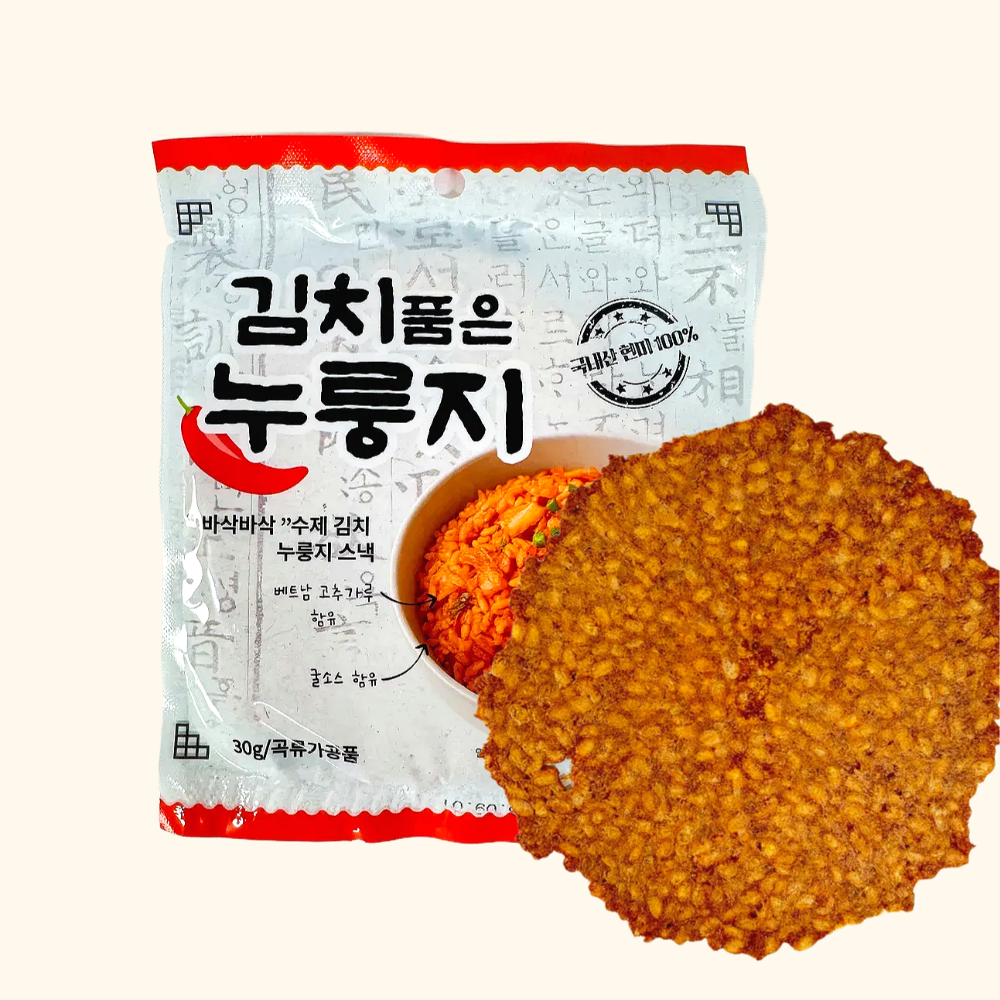 김치품은 현미 누룽지 김치볶음밥 맛 누룽지 수제 스낵 240g (30g x 8)
