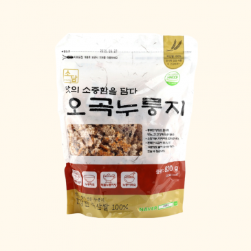 국내산 100% 구수한 가마솥 오곡 누룽지 820g